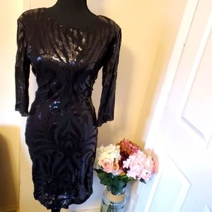Black Sequin Dress